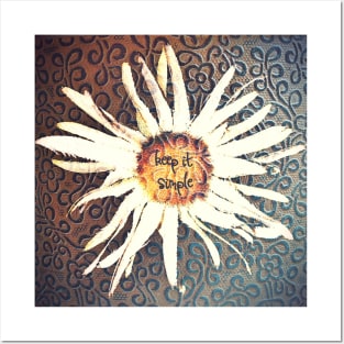 Keep it Simple, Daisy Flower Design Posters and Art